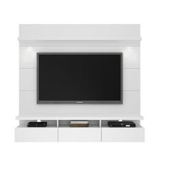 Manhattan Comfort Floating Wall Theater Entertainment Center With White 23752