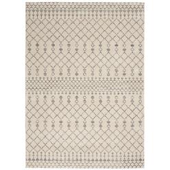 Nourison Royal Moroccan Rectangle 4' x 6' Beige And Grey Area Rug 099446721181
