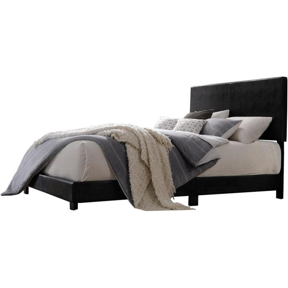 Acme Furniture Acme Contemporary Bed With Black Pu Finish 25736T