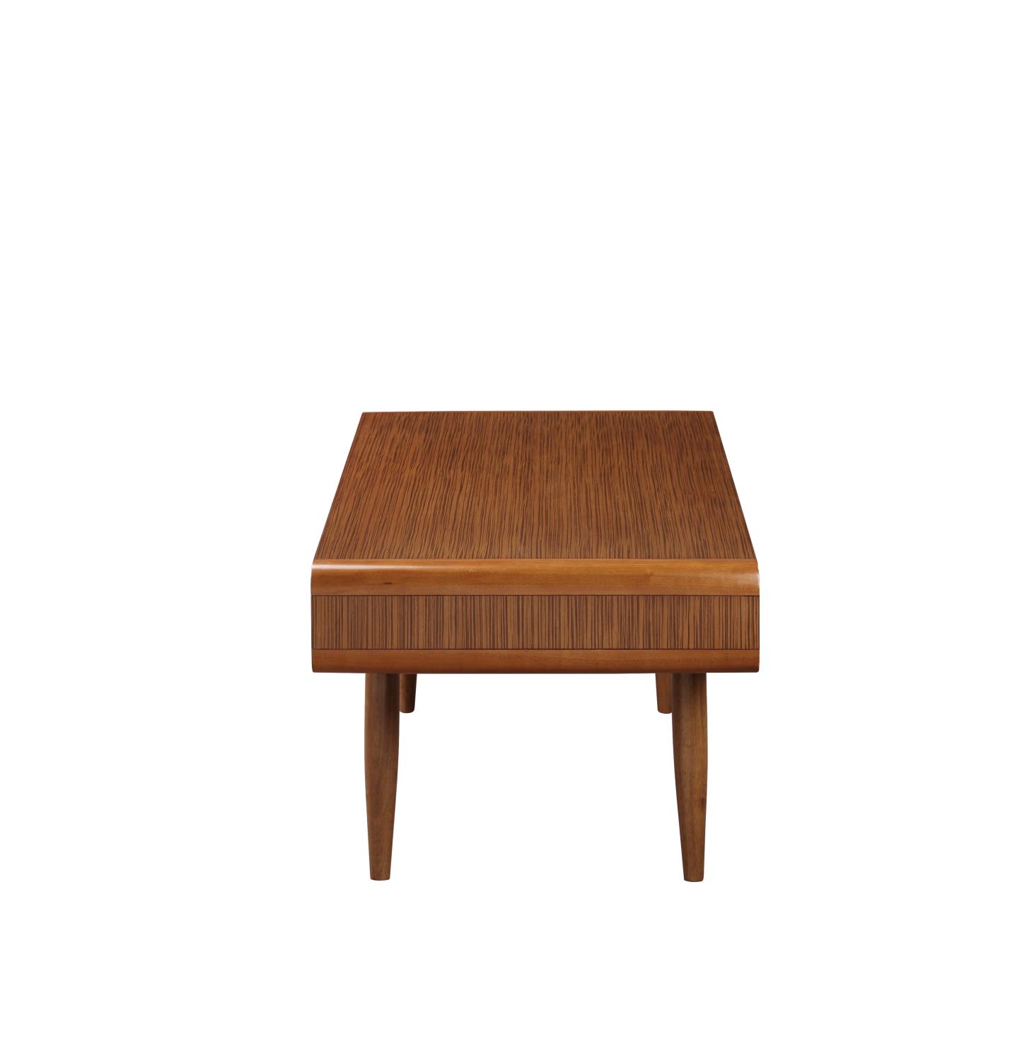 Boraam Halmstad Zebrano Wood Ans Rubberwood Coffee Table With Walnut 32211