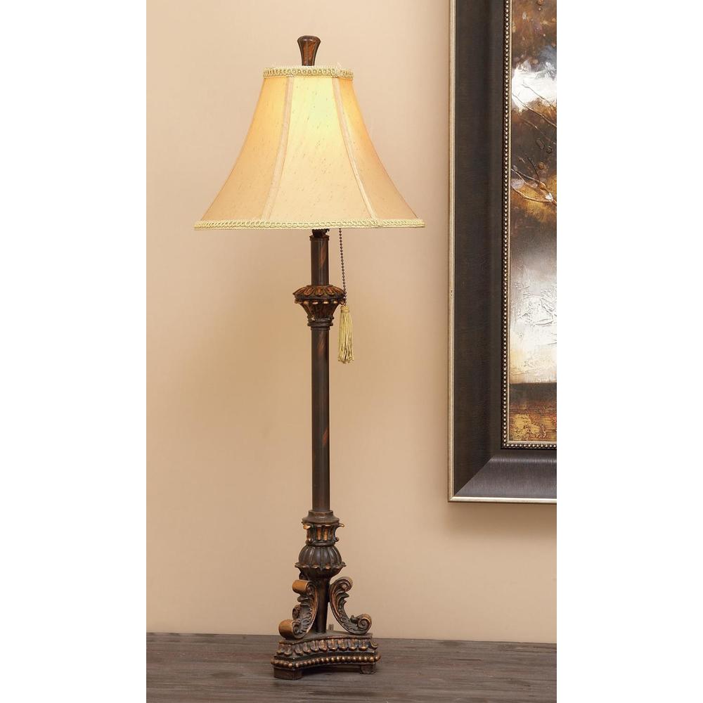 Zimlay Traditional Corded And Tasseled Resin Buffet Lamp 95616