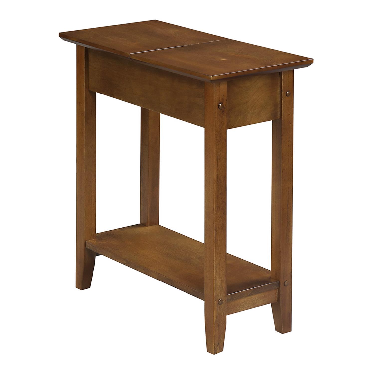 Convenience Concepts American Heritage Flip Top End Table With Shelf R6-261