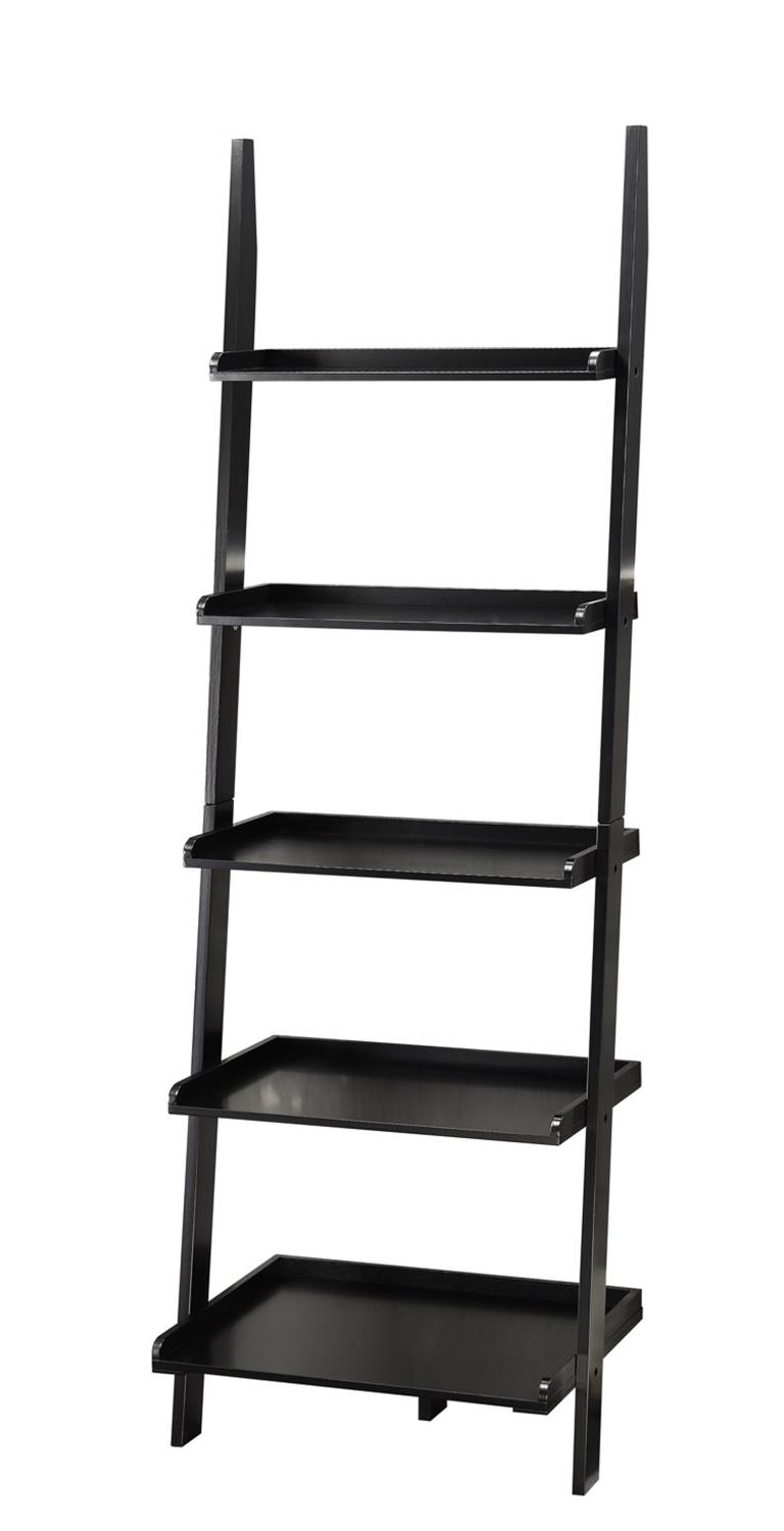 Convenience Concepts American Heritage Bookshelf Ladder In Black Finish R6-111