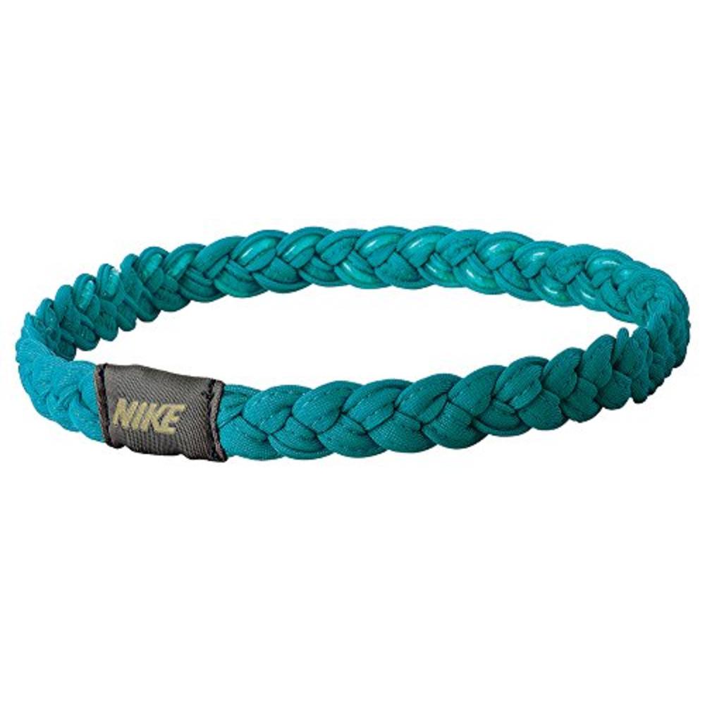 Nike Headband, Skinny Braided Hairband (Gamma Blue/Dark Gray/Sail, OSFM)