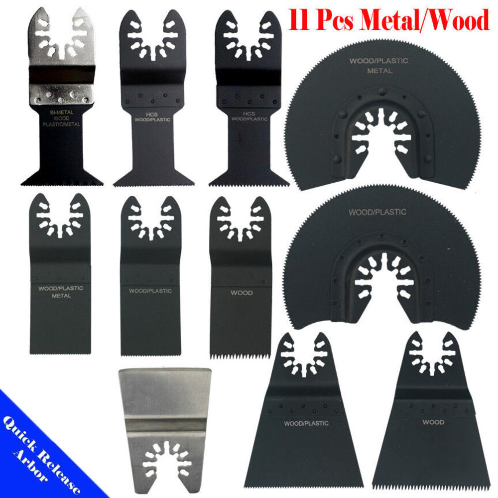 MTP-MultiToolPro MTP 11 Mixed Kit Oscillating Saw Blades Fits Dremel Multi-Max, Fein Multimaster,Bosch Dewalt Porter Cable