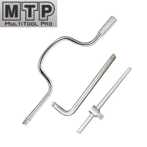 MTP 3X 1/2" Drive Speed Sliding L-sharp Wrench Socket Bar Breaker Speeder Ratchet T-bar Torgue