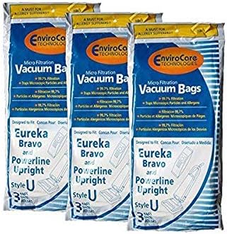 Eureka Style U, Microlined, Upright Vacuum Cleaner 9 Paper Bags // 308