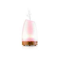 Serene House Ultrasonic Aroma Diffuser Astro White Glass Light Wood