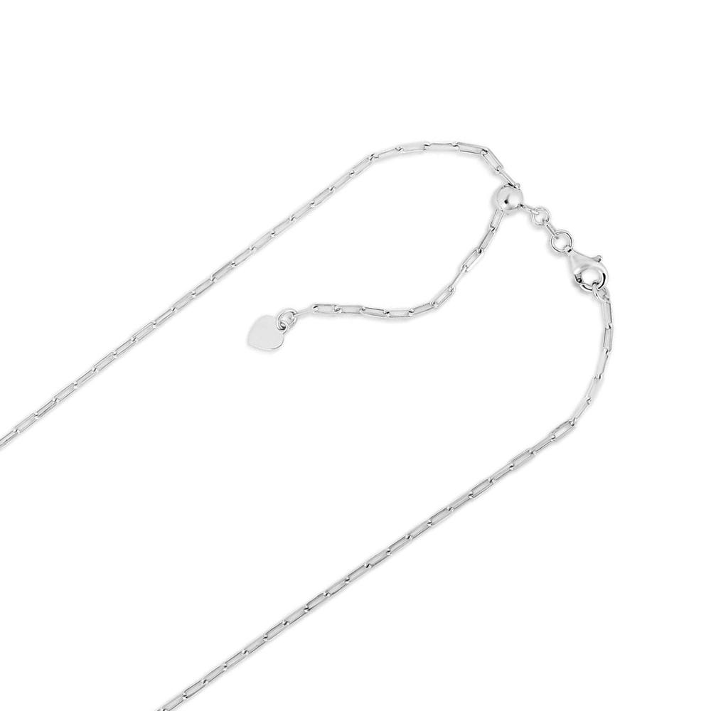 JEWELSTOP DESIGNER JEWELRY FOR LESS JewelStop 925 Sterling Silver Diamond Cut 1.8mm Paperclip Chain Necklace with Lobster Clasp for Women - 22"
