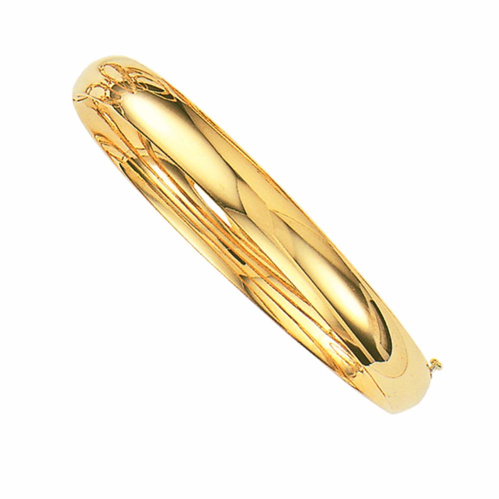 JEWELSTOP DESIGNER JEWELRY FOR LESS JewelStop 14k Yellow Gold 5/16 Inches High Polished Design Bangle, 9.3gr.