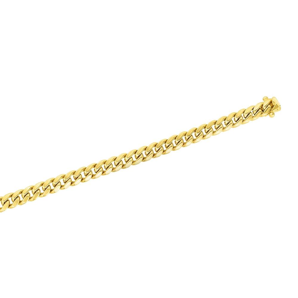 JEWELSTOP DESIGNER JEWELRY FOR LESS JewelStop 14K Yellow Gold Polished Finish 3.2mm Miami Cuban Chain with Box Clasp - 18"
