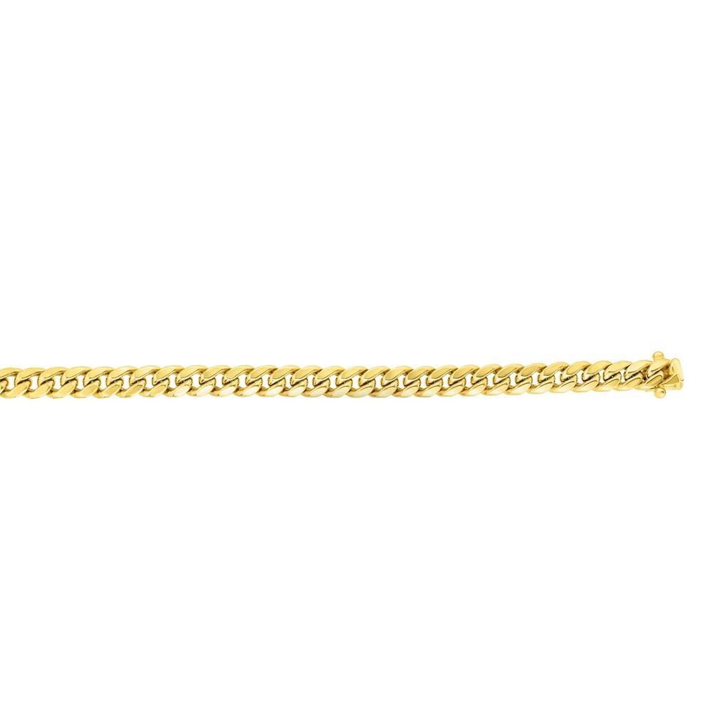 JEWELSTOP DESIGNER JEWELRY FOR LESS JewelStop 14K Yellow Gold Polished Finish 3.2mm Miami Cuban Chain with Box Clasp - 18"