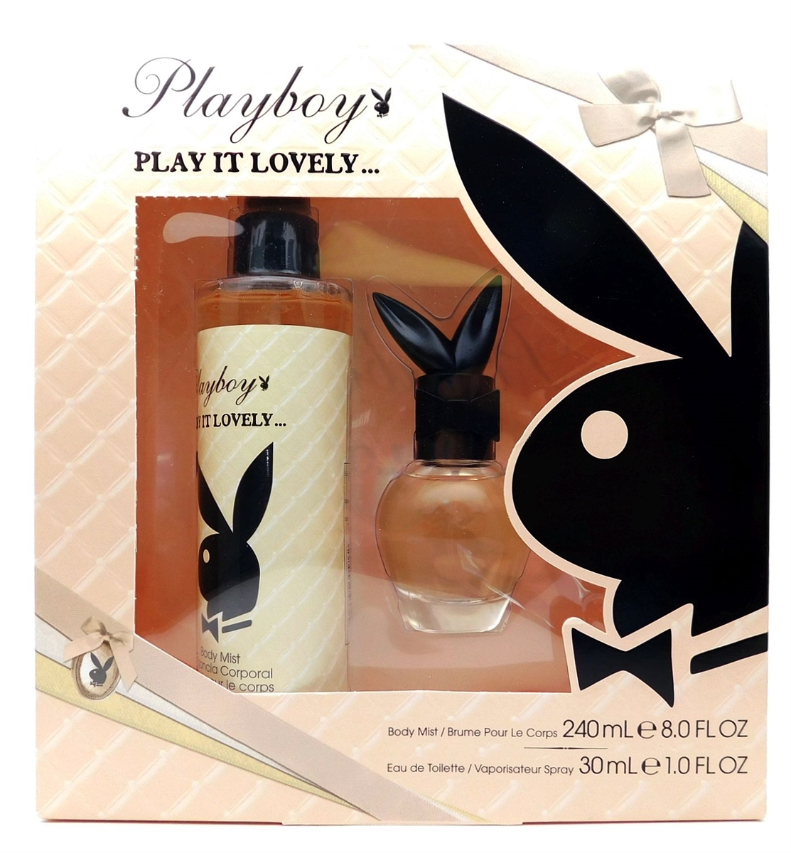 Playboy Play it Lovely Set: Eau de Toilette 1 Oz. & Body Mist 8 Oz.