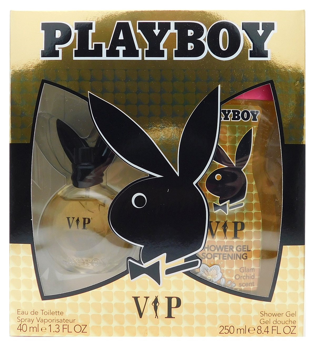 Playboy Press To Play VIP Set: Eau de Toilette 1.3 Fl Oz., Shower Gel 8.4 Fl Oz.