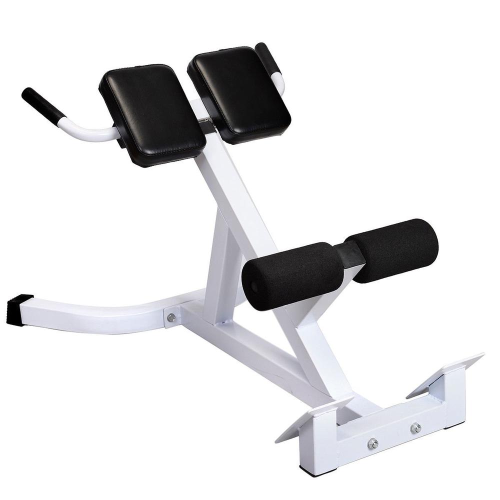 Globe House Products GHP Home Gym Exercise Hyperextension Back Exercise Abdominal Roman Chair/Bench