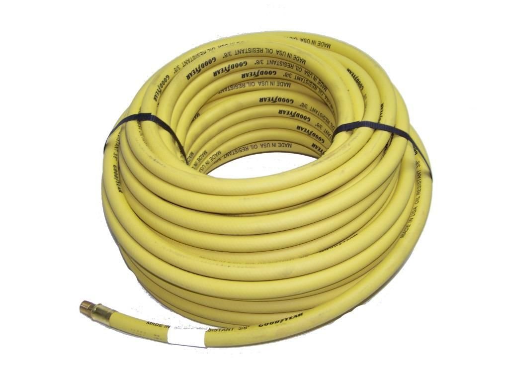 Globe House Products GHP 100Ft Goodyear 3/8" Air Rubber Hose For Air Compressor