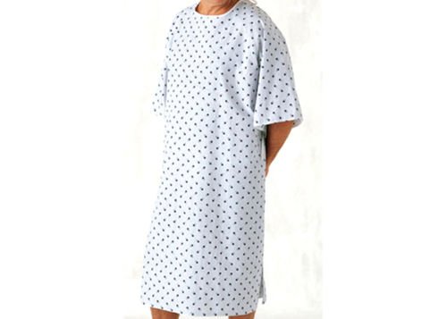 Globe House Products GHP Pack of 36 Pin Dot Pattern Hospital Patient Gown Medical Exam Twill