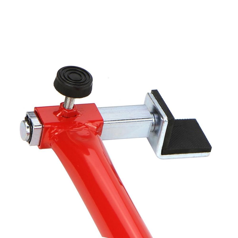 Globe House Products GHP Red 8.75"-13.5" Adjustment Arm Width Front Placement Motorcycle Stand w Hardware
