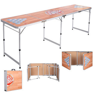 Globe House Products Ghp 8 Ft Long Folding Aluminum Frame Mdf Table Adjustable Height Top Beer Pong Table Globe House Products Ghp 8 Ft Long Folding Aluminum Frame Mdf Table Adjustable Height Top Beer Pong Table