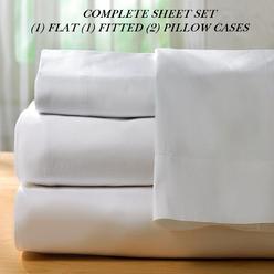 Cotton Polyester Blend Bed Sheets Globe House Products Ghp King Size T300 Percale White Poly Cotton Blend Deep Pocket Hotel