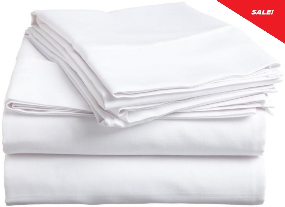 Cotton Supima Percale Sheets Globe House Products Ghp Solid White 60 X80 X12 T 180 Percale