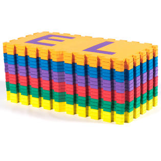 Globe House Products Ghp 12 X12 36 Pcs Multi Colored Eva Foam Kids Alphabet Number Puzzle Play Mat