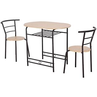 Globe House Products Ghp Natural Mdf Steel Tube Table With