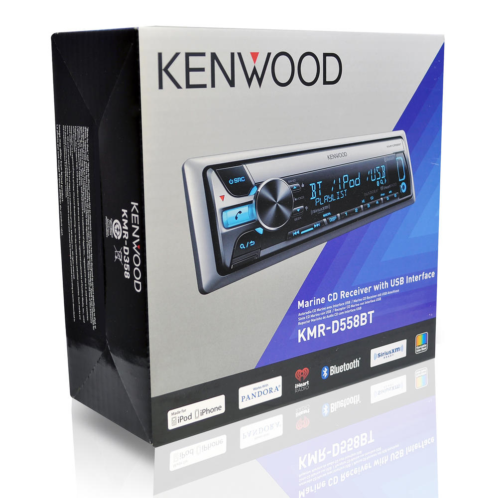 Kenwood-Pyle Kenwood Boat CD/MP3 USB iPhone Pandora Radio & Bluetooth 4 Speakers+Wired Remote