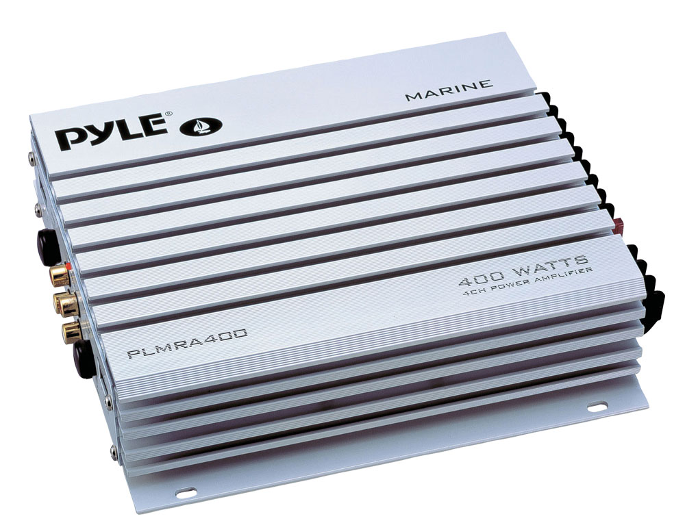 Pyle Audio Bundle PLMR61W Marine 6.5 Speakers, 400W Amplifier, Pyle USB AM FM Receiver, Antenna