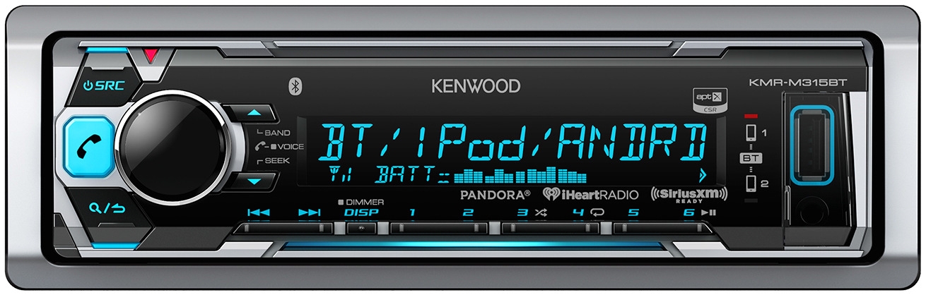 Jvc Kenwood Kmr M318bt Usb Bluetooth Boat Radio Cover 7