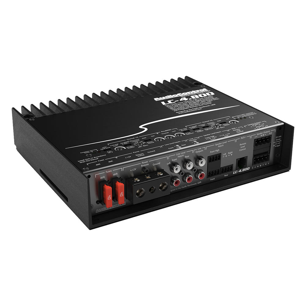 AudioControl LC-4.800 High-Power 4-Channel 800 Watt Car Audio Amplifier with AccuBASS