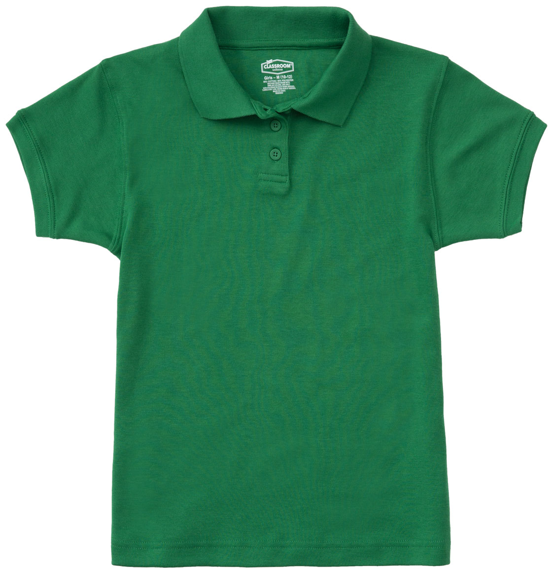 Classroom Girl's Short Sleeve Fitted Interlock Polo