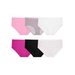 FRUIT OF THE LOOM WOMEN'S COTTON STRETCH HIPSTER UNDERWEAR, 6 PACK