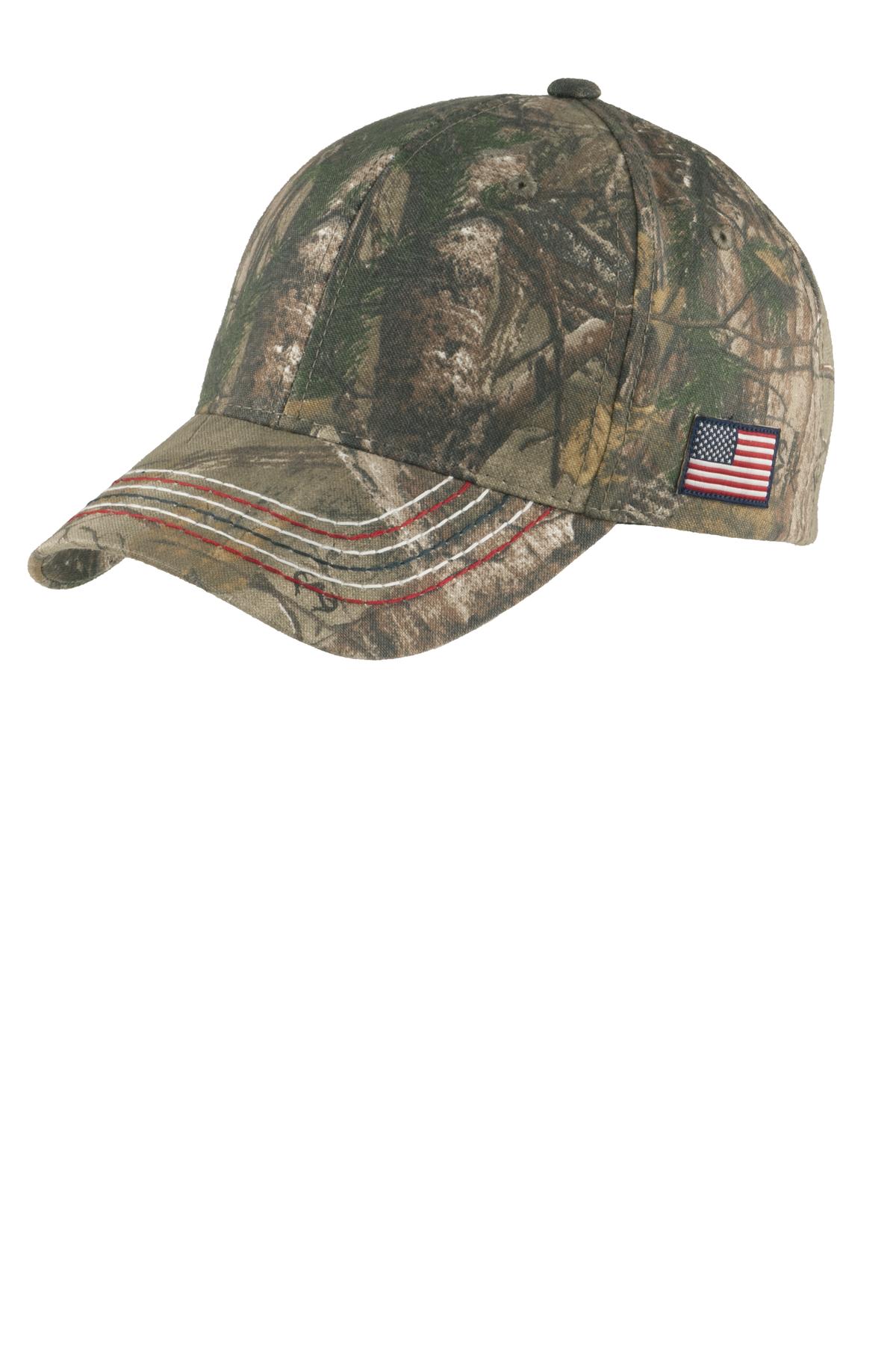 Port & Company Mens Americana Contrast Stitch Camouflage Cap. C909