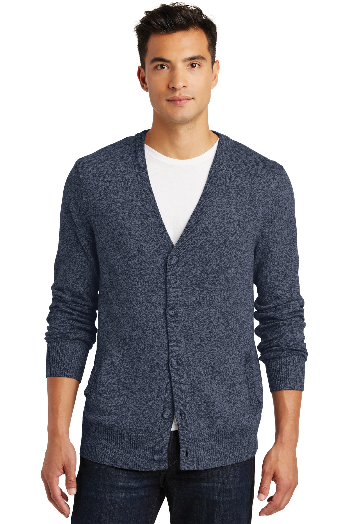 District Made Men's Long Sleeve Welt Pockets Sweater DM315