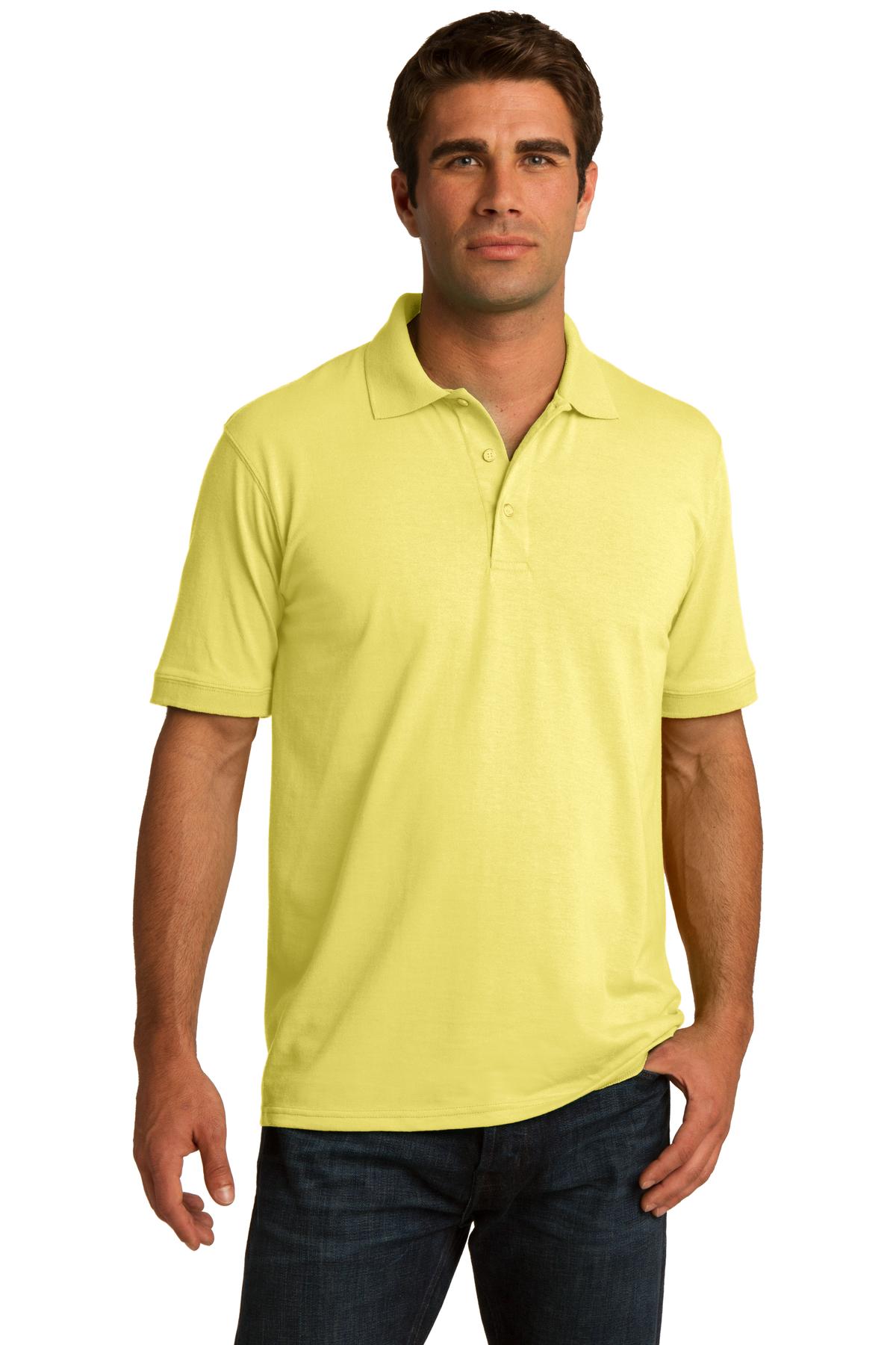 Port & Company Men's 5.5-Ounce Jersey Knit Polo Shirt KP55