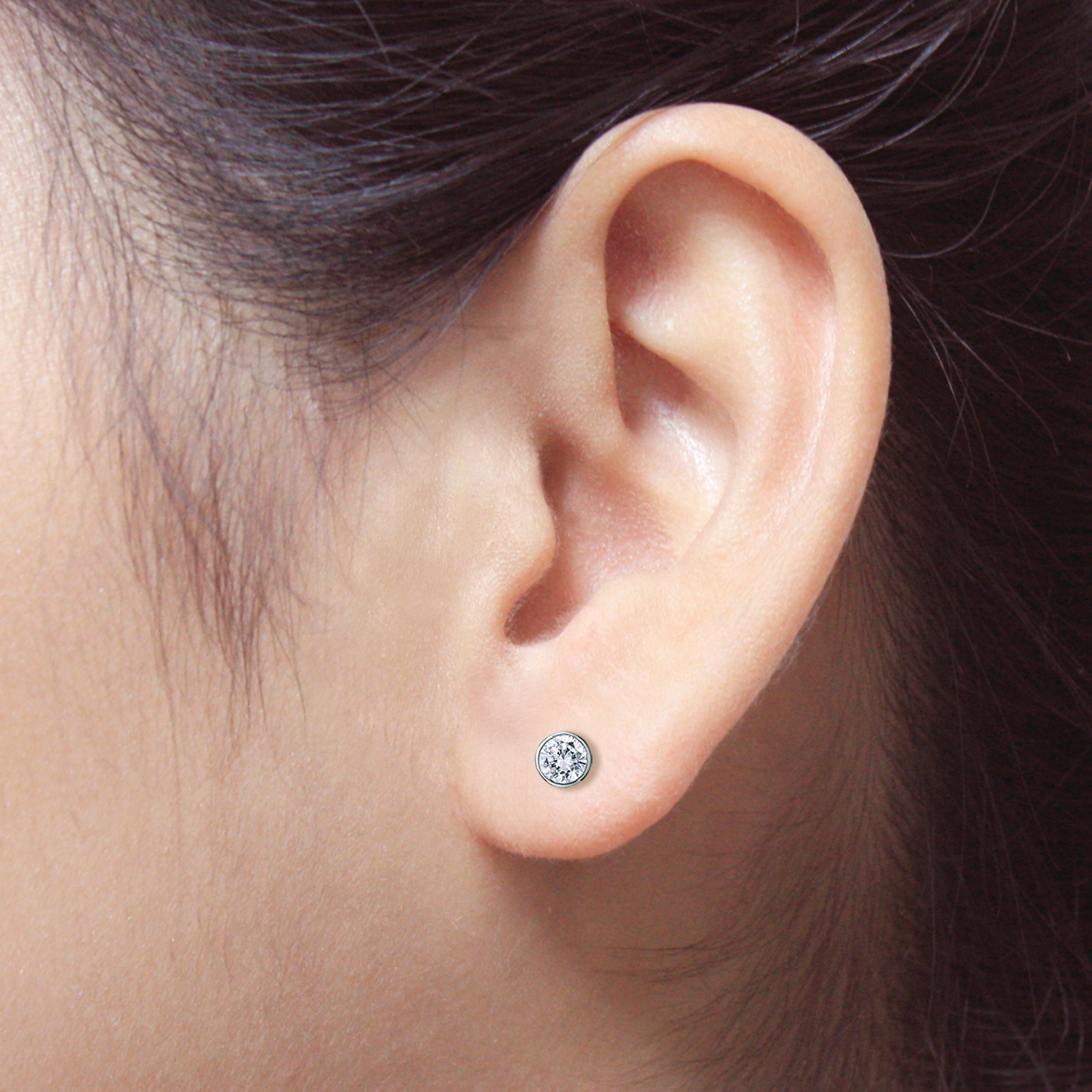 Diamond Wish Platinum Bezel Round Stud Earrings 1 4 2 Ct Diamond Wish Platinum Bezel Round Stud Earrings 1 4 2 Ct G H Vs