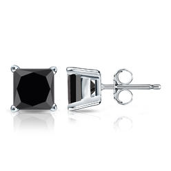 Men S Earrings Diamond Sears Diamond Wish Platinum Princess Black 4 G Basket Men S Stud Earrings 1
