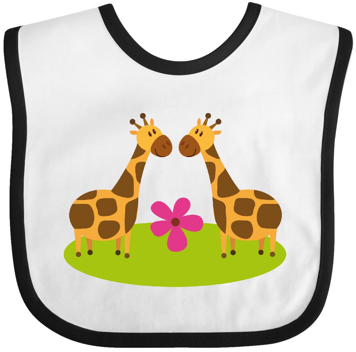 Inktastic Twins Giraffe Baby Bib Cute Kids Girl Gift For Animal Animals Clothing