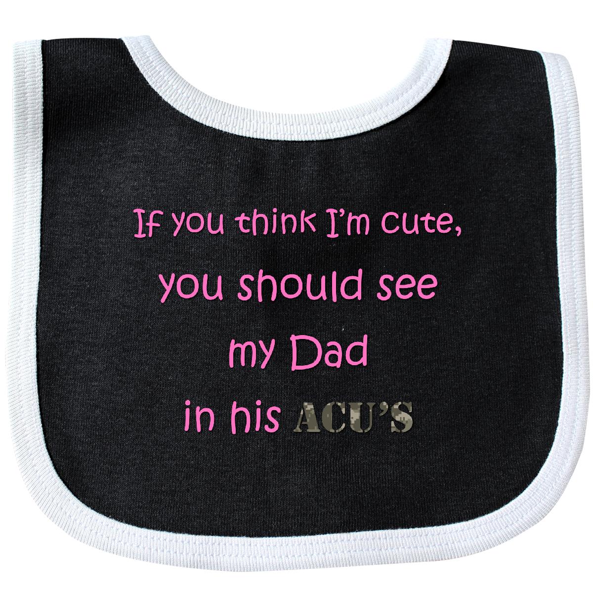 Inktastic Inktastic Daddy In Acu S Pink Baby Bib Came Cute My