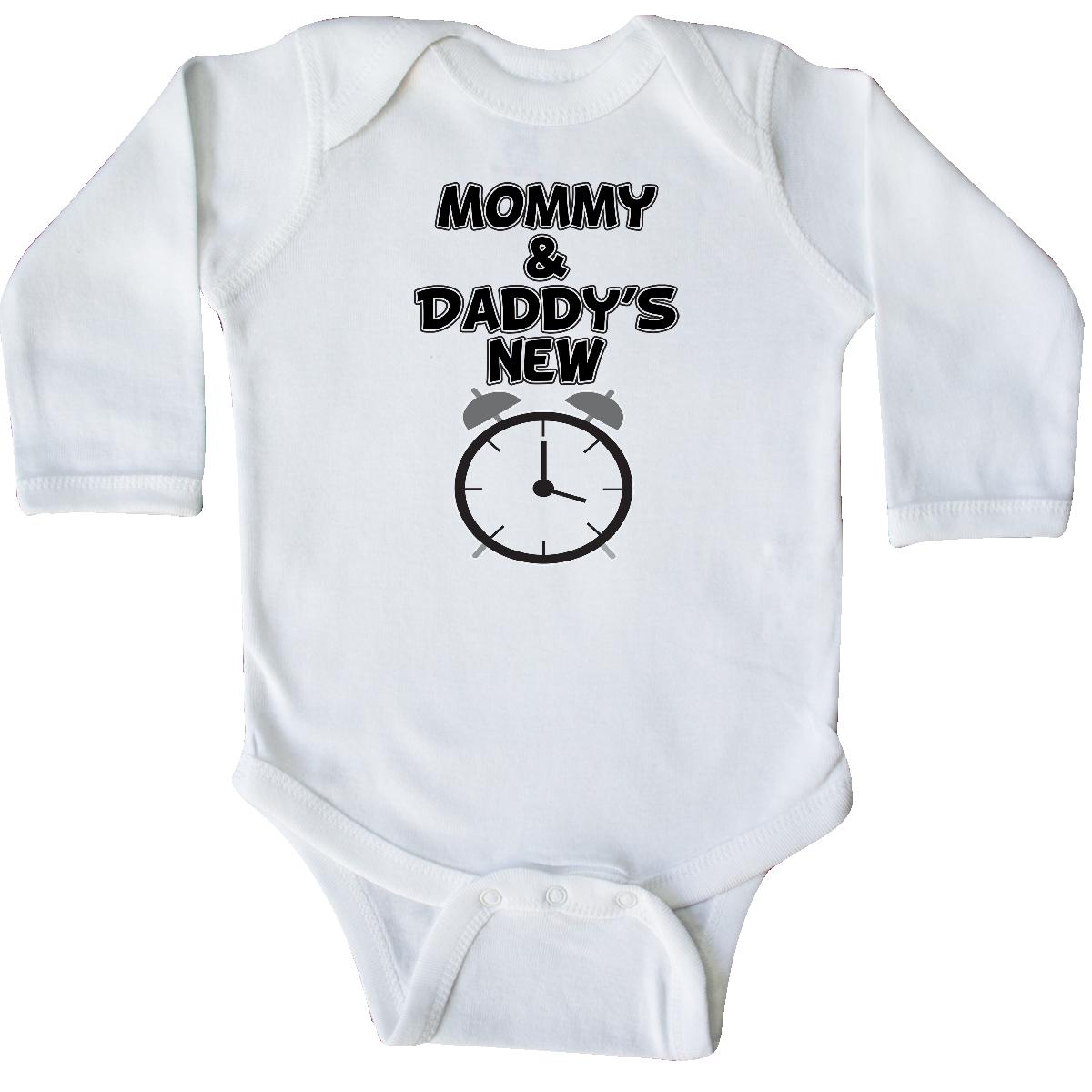 Inktastic Mommy & Daddy's New Alarm Clock Long Sleeve Creeper Funny Humor Laughs