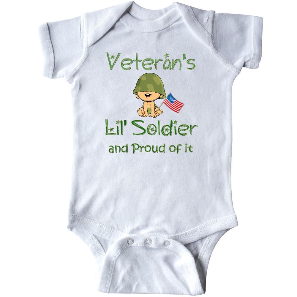 Inktastic Inktastic Veteran S Lil Soldier Infant Creeper Proud