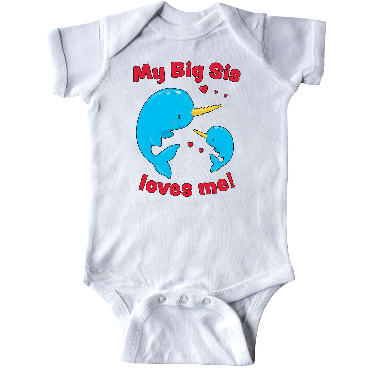 Inktastic Inktastic My Big Sis Loves Me Narwhal Family Infant Bodysuit Sea Ocean Sister Inktastic Inktastic My Big Sis Loves Me Narwhal Family Infant Bodysuit Sea Ocean Sister