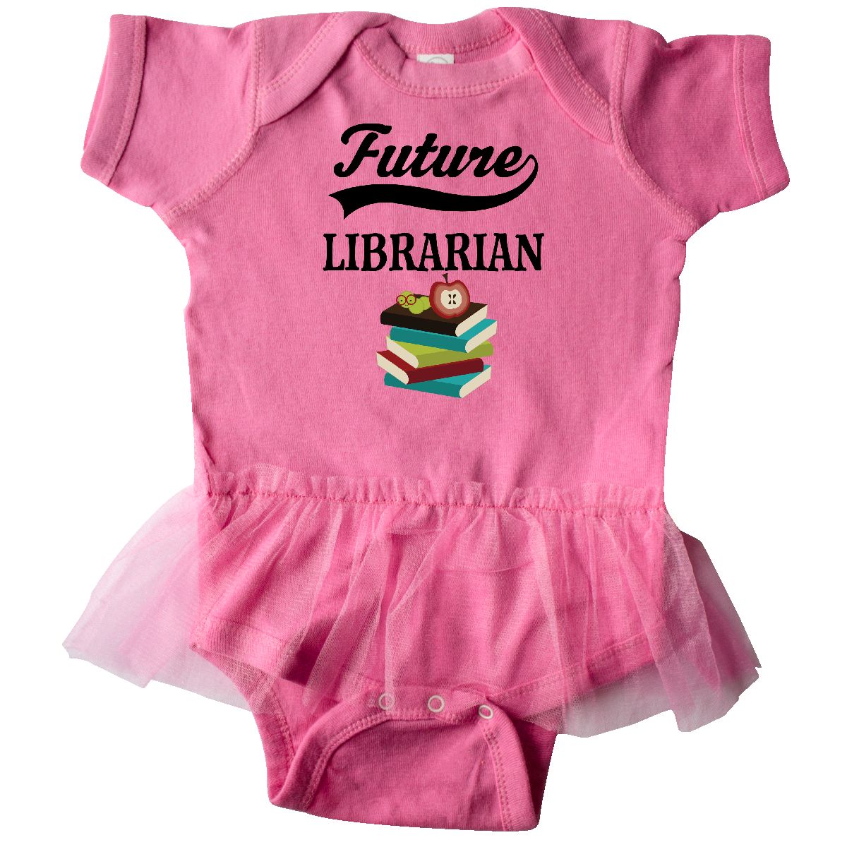 Inktastic Future Librarian Gift Idea Infant Tutu Bodysuit Reading Reader Books