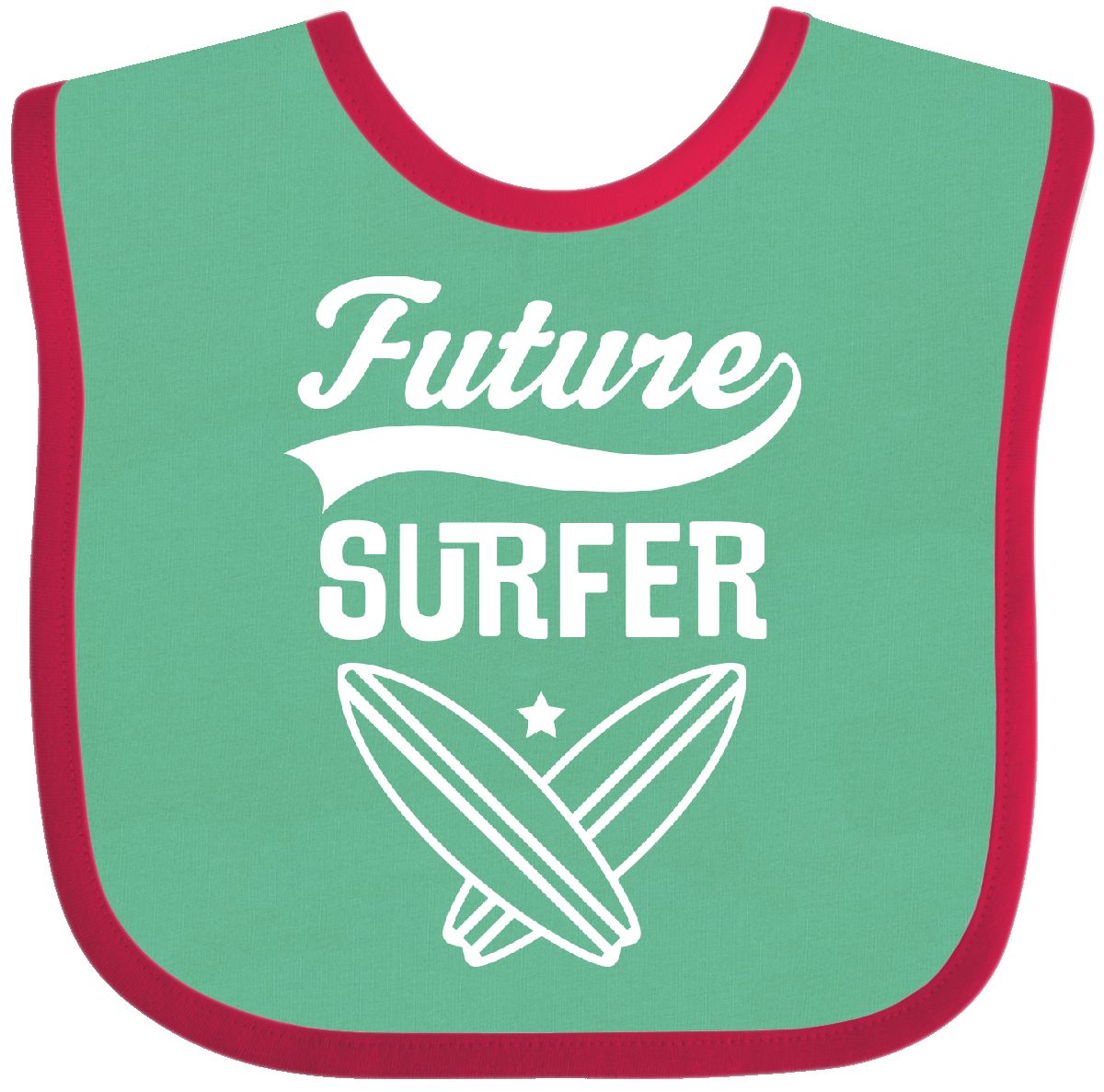 Inktastic Inktastic Surfing Future Surfer Baby Bib Surfboard Childs Kids Cute Beach Ocean