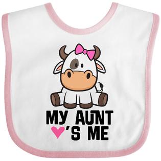 Inktastic Inktastic My Aunt Loves Me Girl Cow Baby Bib Auntie From Clothes Kids I Love Hws Inktastic Inktastic My Aunt Loves Me Girl Cow Baby Bib Auntie From Clothes Kids I Love Hws