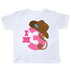 Inktastic Inktastic 3rd Birthday 3 Year Old Cowgirl Toddler T Shirt Three Cute Im Clothing
