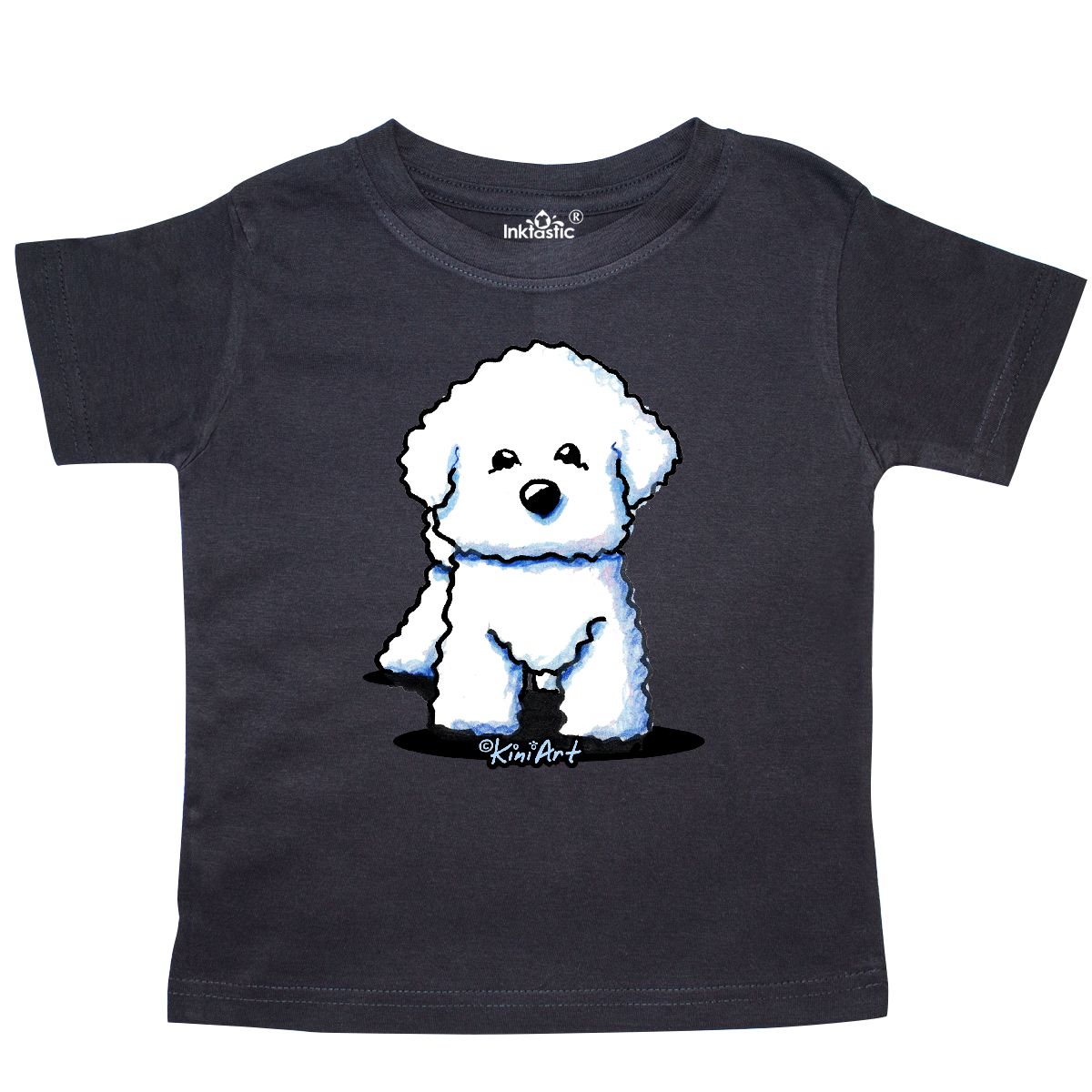 Inktastic Bichon Frise II Toddler T-Shirt - KiniArt Dog Breed White Dogs Gift