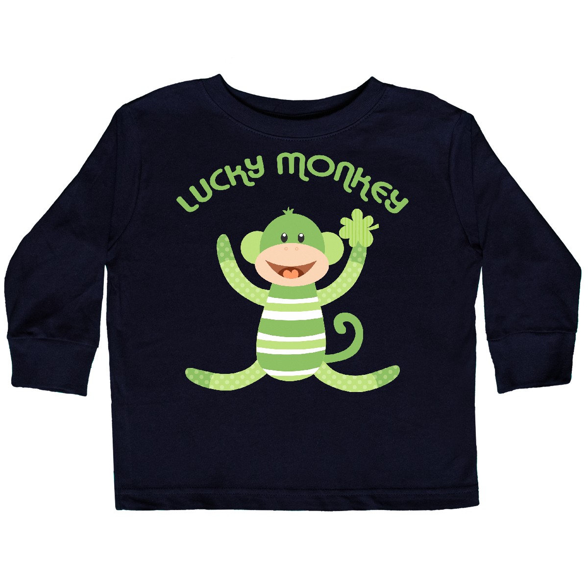 Inktastic Lucky Sock Monkey Toddler Long Sleeve T-Shirt St Patricks Day Irish