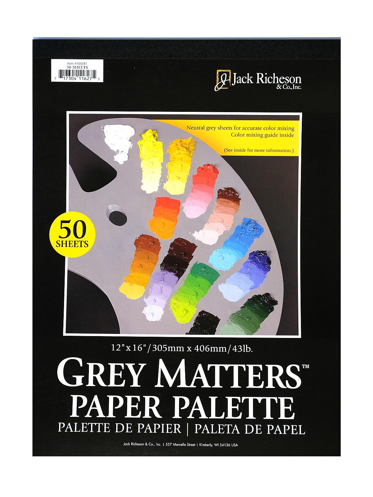 Jack Richeson Grey Matters Paper Palettes